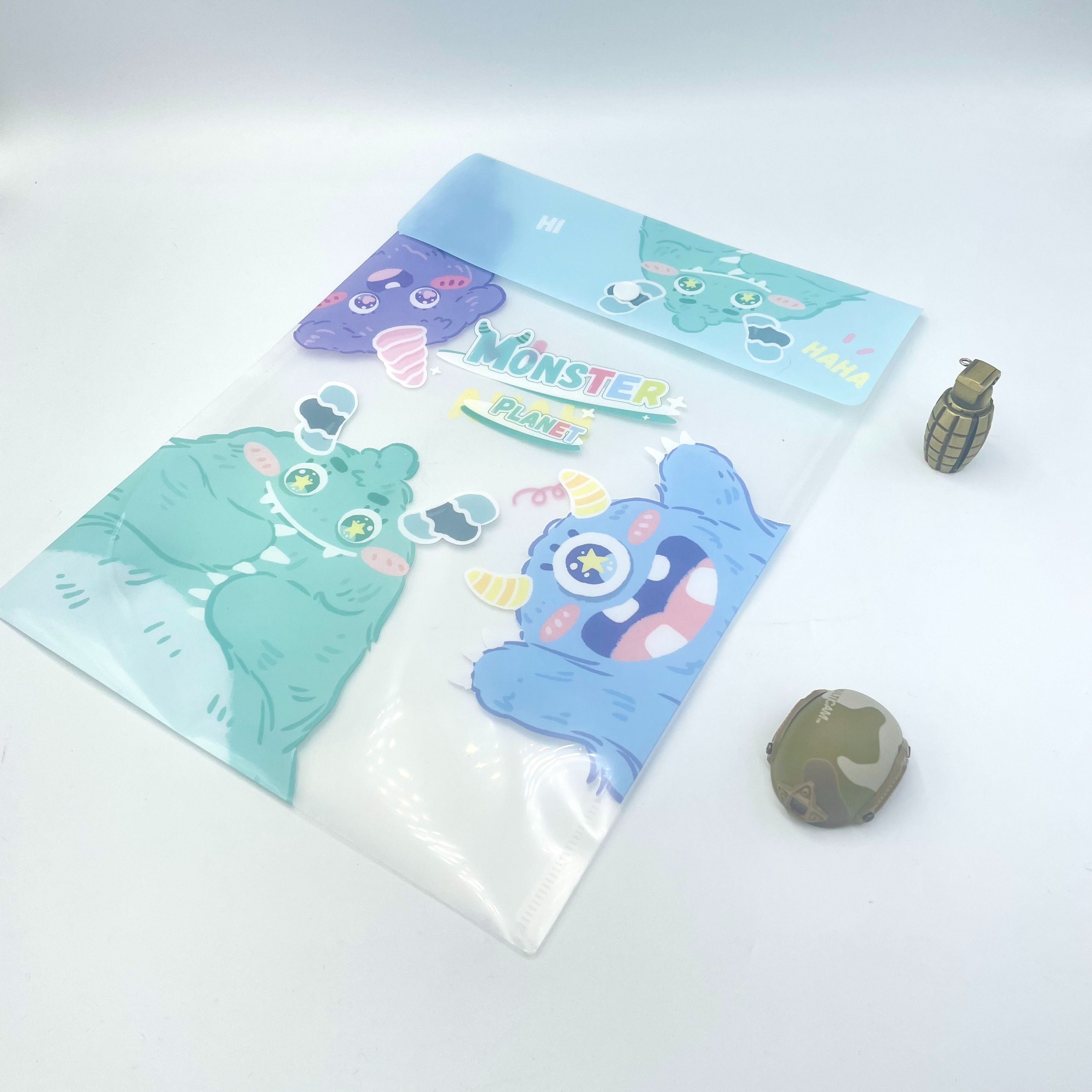 卡通竖款纽扣袋 办公资料袋 A4收纳袋 厂家直销 学生试卷分类袋文件袋详情9