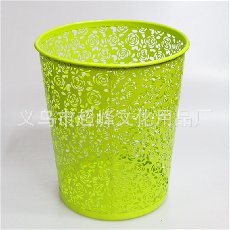 玫瑰花纸篓绿色