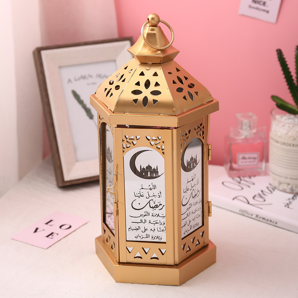 Ranadan Ramadan lantern, Eid al-Fitr ironwork metal display typhoon lantern handicraft, Arab lantern pic 24