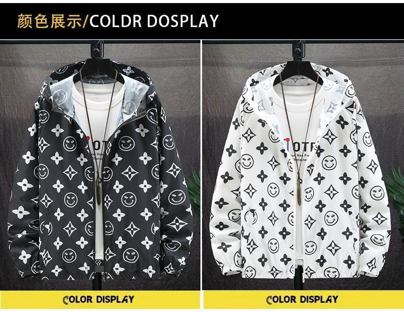 2022 Sun protection clothing for men, cool, sporty, casual and breathable shirts, summer jackets, trendy thin student sun protection clothing pic 2