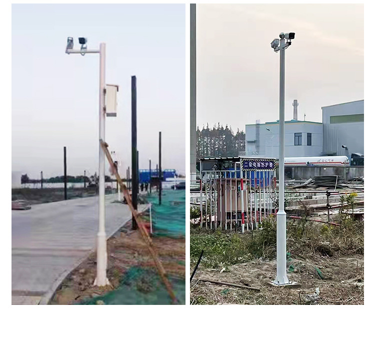 The manufacturer of outdoor camera brackets for surveillance poles in residential areas offers 3-meter and 3.5-meter vertical poles for bullet cameras and dome cameras pic 15