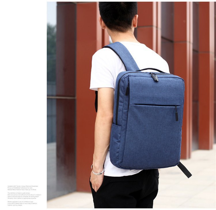 Cross-border backpacks, simple notebooks, business computer bags, campus student schoolbags, trendy travel backpacks that can be printed with logos pic 53