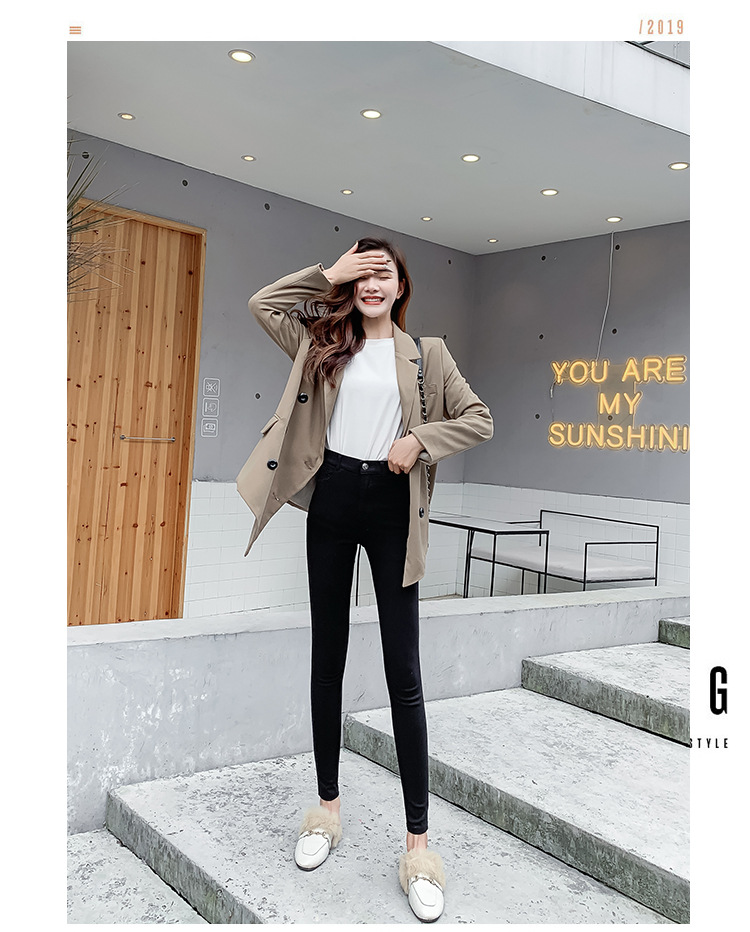 Magic Pants Women 2022 New style outerwear long pants for women, fleece and thickened, high-waisted, slimming, versatile, hip-lifting, petite leggings pic 24