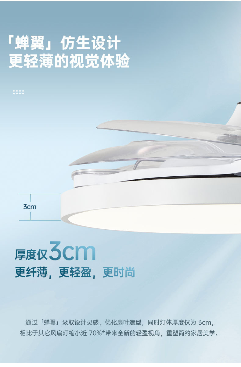 隐形风扇灯客厅现代简约家用大气一体北欧风扇吊灯餐厅卧室吊扇灯详情9