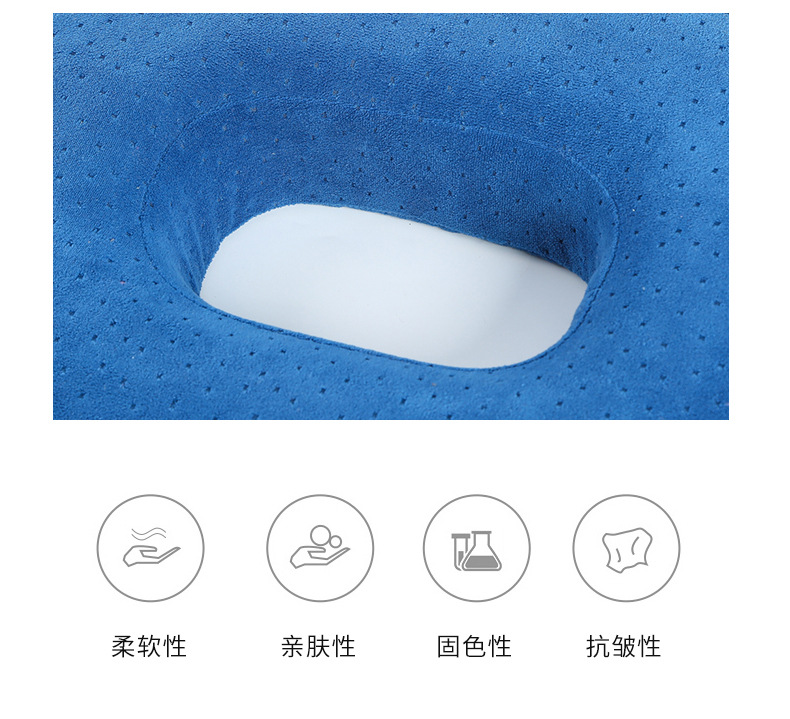 Wholesale of detachable memory foam quick-rebound velvet rear seat cushions with hollow round bottom cushions pic 8