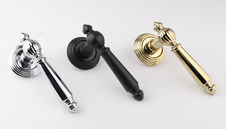 美式金色门锁室内北欧卧室实木PVD房门锁静音磁吸执手亮金分体锁详情20