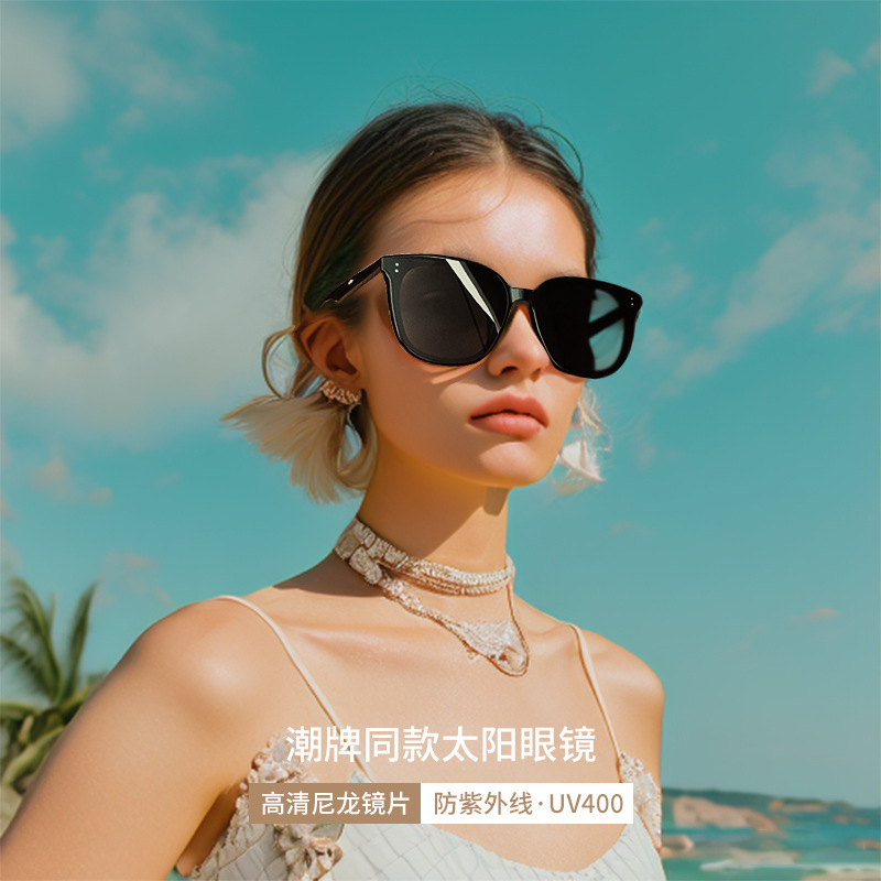 New cat-eye gm sunglasses for women, ROCOCON high-end board, uv protection 嗮, fashionable and versatile sunglasses for men pic 10