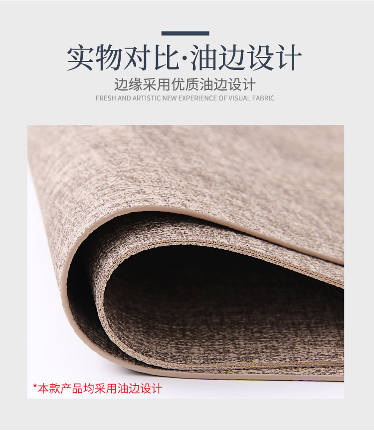 厂家直销餐垫圆形餐桌垫轻奢酒店餐厅家用餐垫纯色免洗防油防烫防滑耐磨隔热垫餐垫皮革详情5