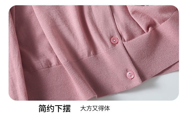 Fine-spun machine-washable wool sweater for women, spring and autumn, 16-stitch 100% knitted sweater for women, casual and versatile cardigan, BN667 pic 8