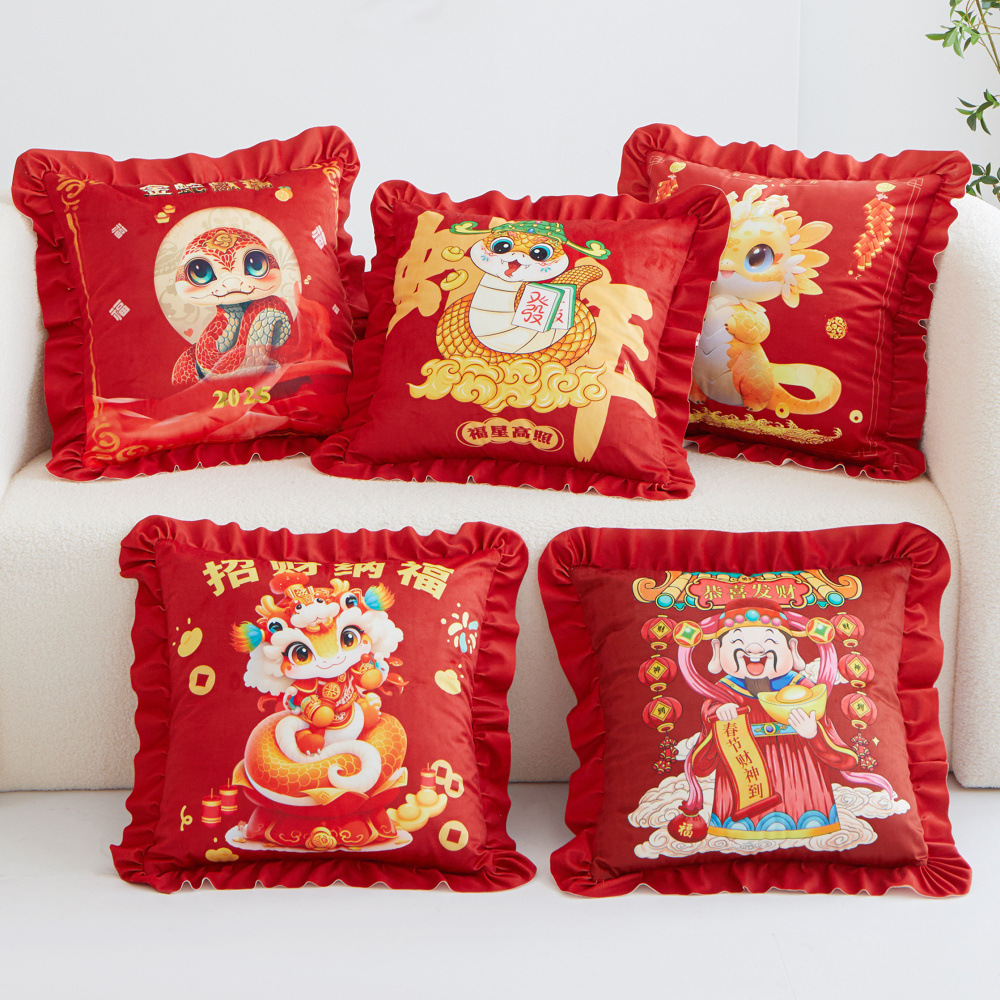 跨境爆款 热销全球 简约纯色天鹅绒抱枕套ins风沙发抱枕床头靠垫详情9