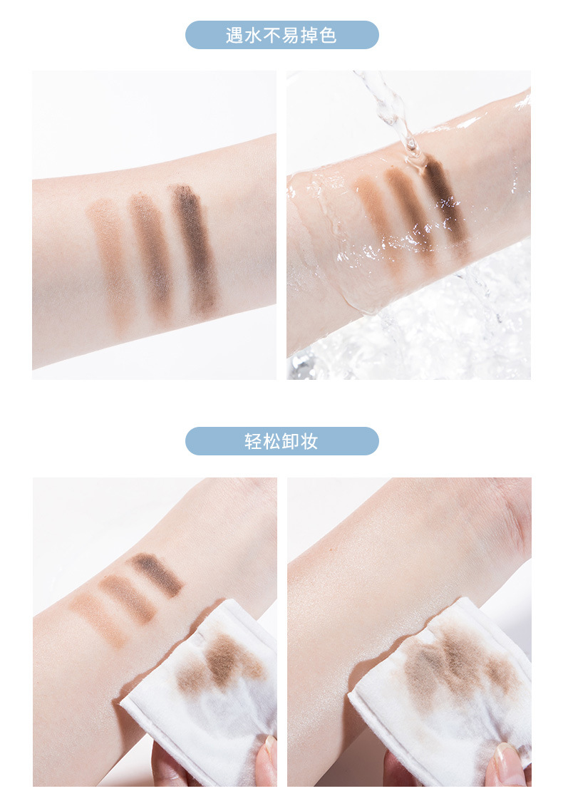 MENOW Two-color eyebrow Powder Mist Eyebrow Waterproof Shadow Three-dimensional Natural two-color easy contouring Product, a bestseller in foreign trade pic 8
