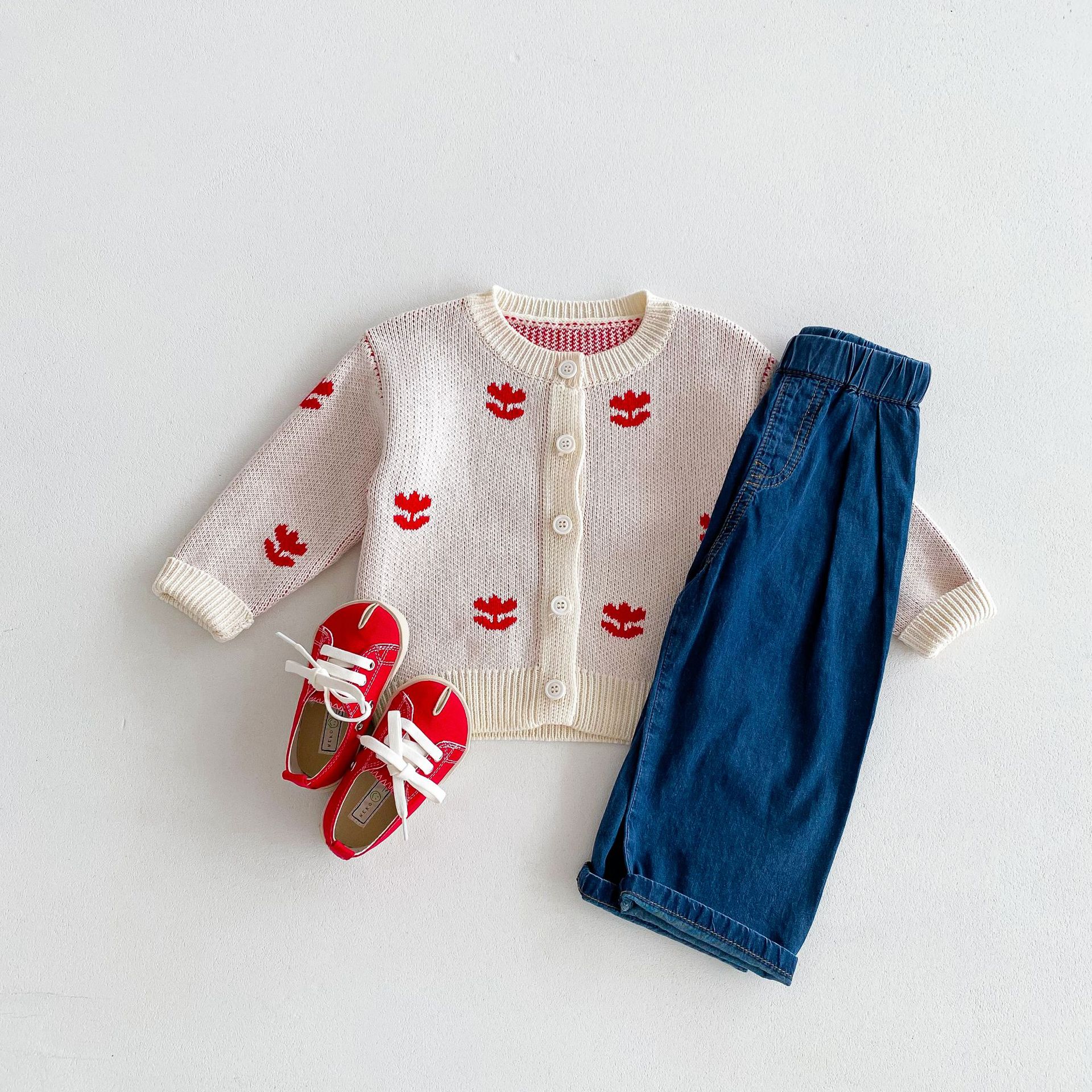 2024秋季新款中小童衣服韩版童装毛衣外套女童拼色公主针织开衫详情14