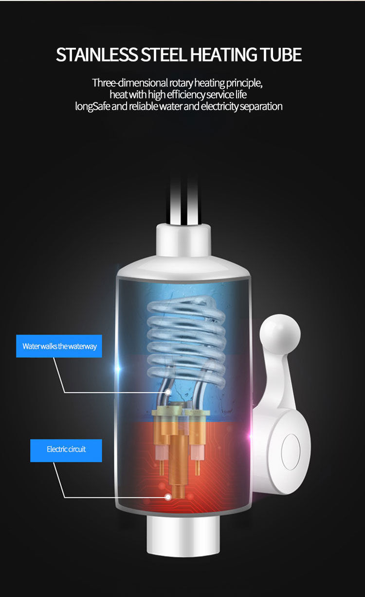 Electric hot water faucet, kitchen instant heating water heater, quick heating and cooling dual-purpose factory direct sales pic 36