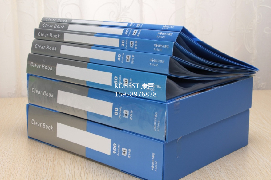 Aliexpress supply KOBEST Kangbai A4-100 page high-end information booklet Insert folder bag A3510E pic 31