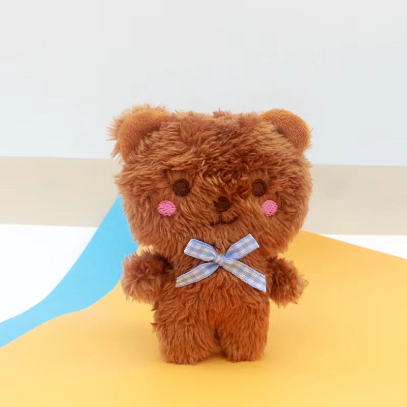 呆萌可爱卡通青蛙兔子小熊毛绒公仔钥匙圈女生包包挂件抓机娃娃详情6