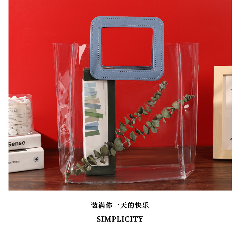 Transparent PVC handbags, popular wedding candies, souvenirs, plastic gift bags, flower and cosmetic packaging bags pic 16