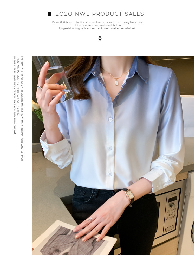 2024秋新款设计感渐变衬衣个性长袖气质百搭宽松显瘦时尚女式衬衫详情33