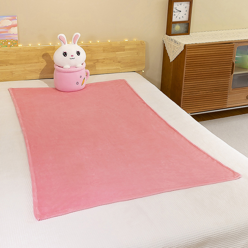 Cartoon rabbit, panda, cute piggy, milk tea cup, dual-purpose throw pillow blanket, two-in-one blanket, office midday rest pillow pic 27