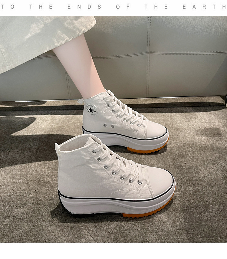 外贸大码女士高帮帆布鞋2023新款运动休闲单鞋百搭厚底透气小白鞋详情9