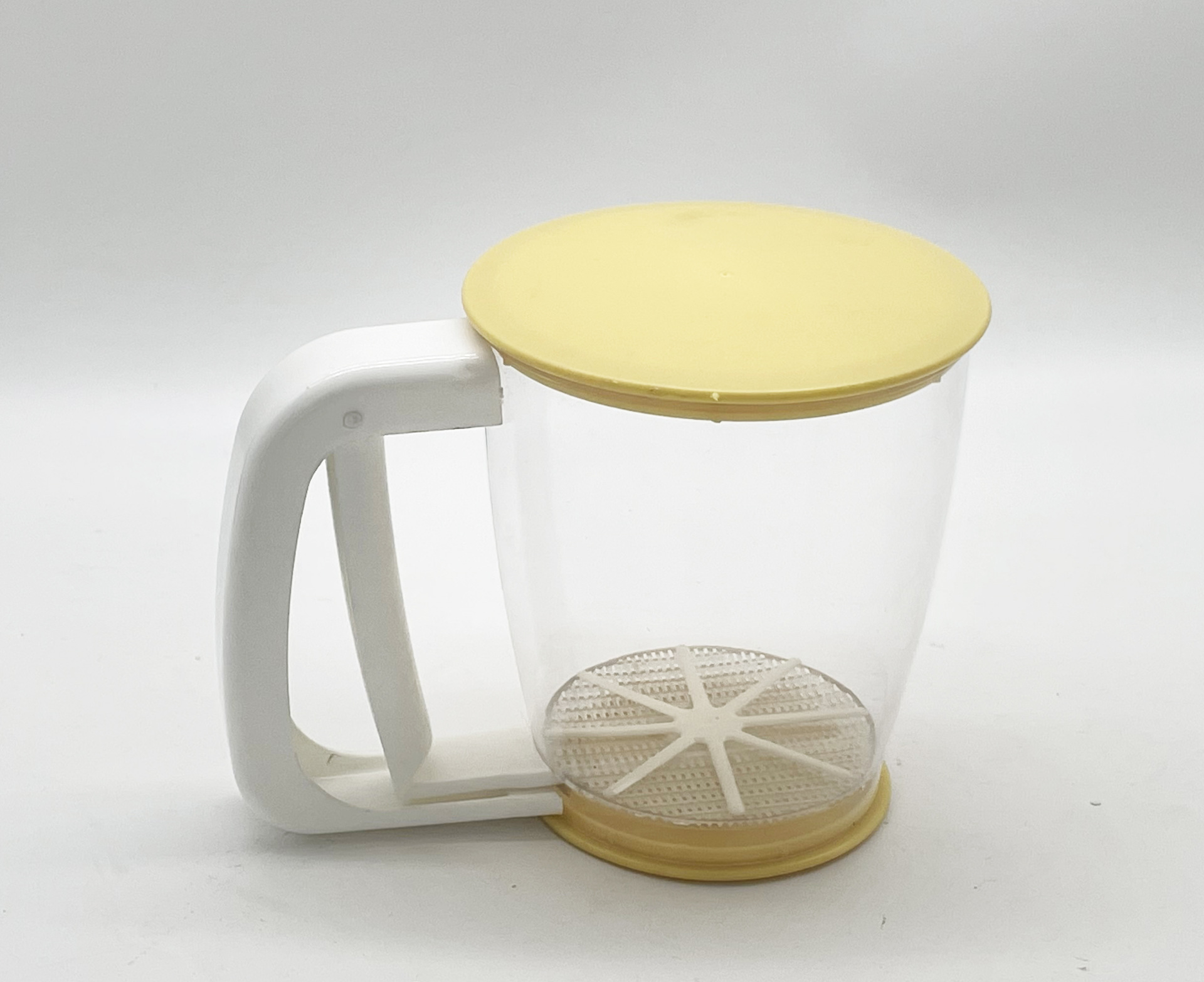 Ultra-fine flour sieve, handheld semi-automatic flour sieve, baking tool, cup-type flour sieve pic 2