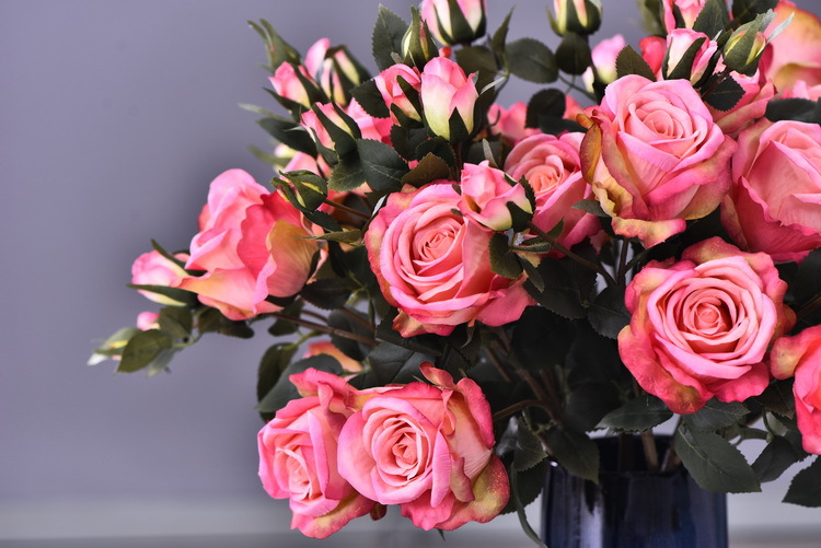 5 pieces of retro charred edge rose artificial flower decoration, artificial flower imitation dried flower, home soft decoration withered and dry, wedding Lanjin artificial rose wholesale pic 28