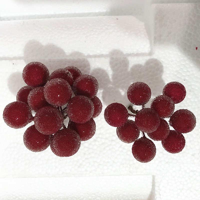 12 Single-head glass bead fruit simulation pomegranate foam frost-falling simulation bayberry bead Christmas material manufacturer pic 6