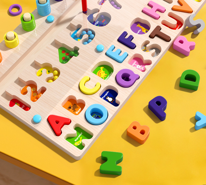 Magnetic number, letter, logarithm, ball movement, pen holding training, recognizing quantity, color exercise, fine motor skills, educational toy pic 2