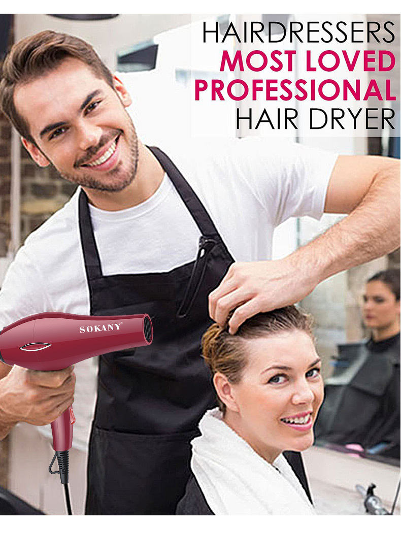 跨境电商SOKANY2215吹风机家用大功率吹风机电吹风发廊吹风筒代发详情5