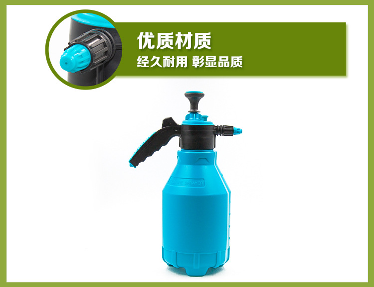 Watering can, manual pneumatic thickened dark green 3L large sprayer, watering can, gardening tool pic 16
