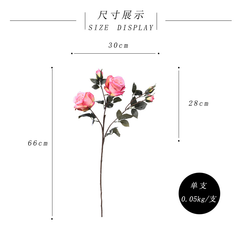 5 pieces of retro charred edge rose artificial flower decoration, artificial flower imitation dried flower, home soft decoration withered and dry, wedding Lanjin artificial rose wholesale pic 22
