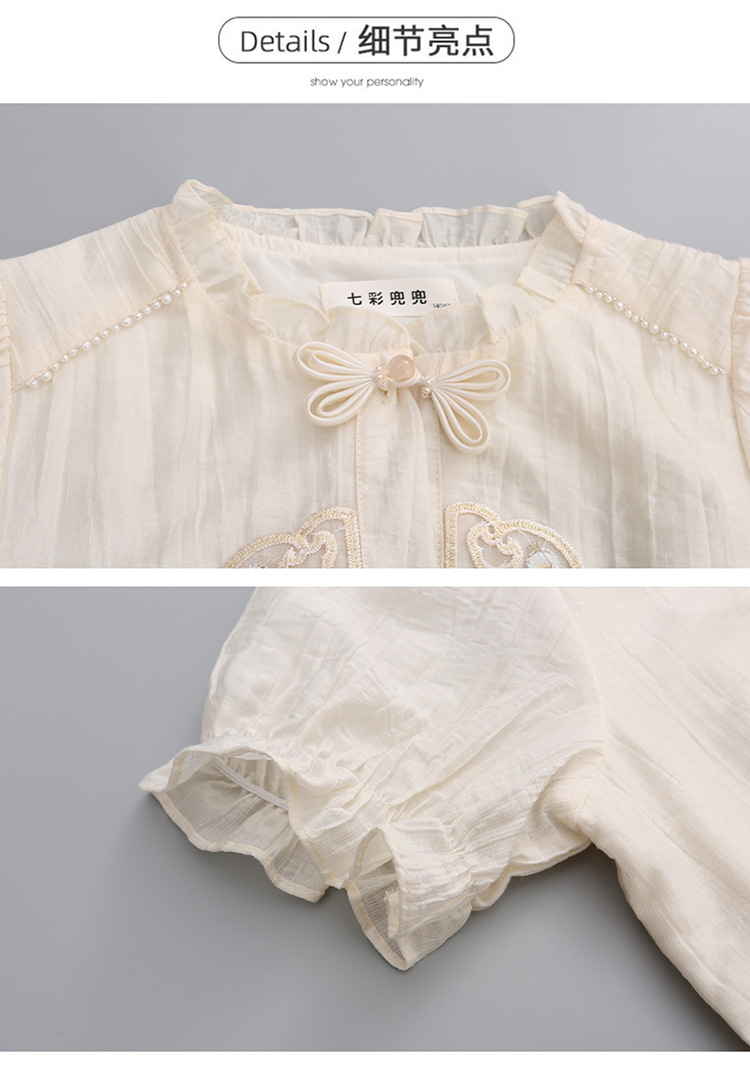 国潮女童连衣裙夏装2025新款儿童洋气时髦国风汉服裙子女孩夏款公主裙详情18