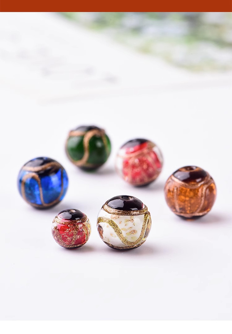 Xianghui Liuli scattered beads, Zibo Boshan handmade bracelets and chains, ancient method gold wire string beads wholesale bead jewelry accessories pic 4