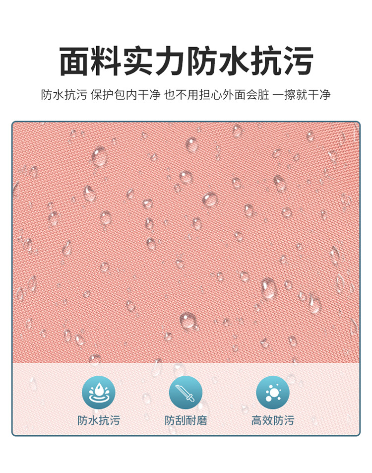 The 2021 new simple and fashionable striped mother and baby backpack can be hung on a stroller, a multi-functional mom bag, and a large-capacity maternity bag pic 10