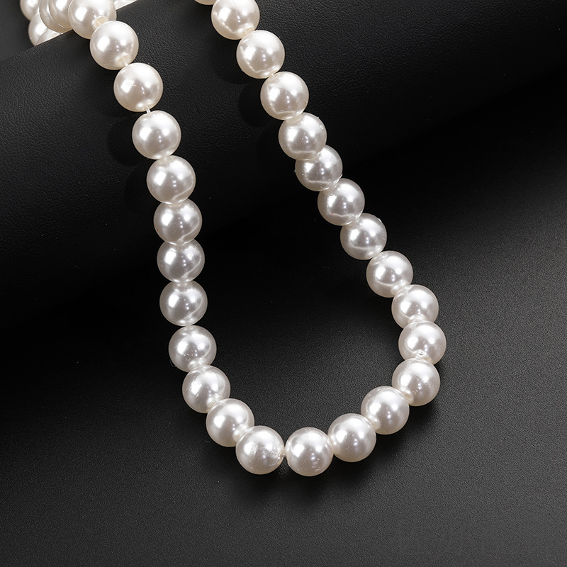 In-stock diy straight-hole water-polished loose beads ABS high-gloss 3-16mm imitation pearl jewelry accessories string beads connection beads pic 130