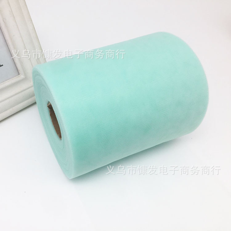 6-inch 100-yard nylon medium-hard American mesh roll TUTU yarn wedding decoration DIY fabric dress pic 11