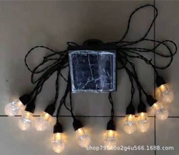 Multi-head solar ball lamps for outdoor courtyard and garden decoration, creative LED ambient light strings, waterproof 6 meters, 2.5V pic 2