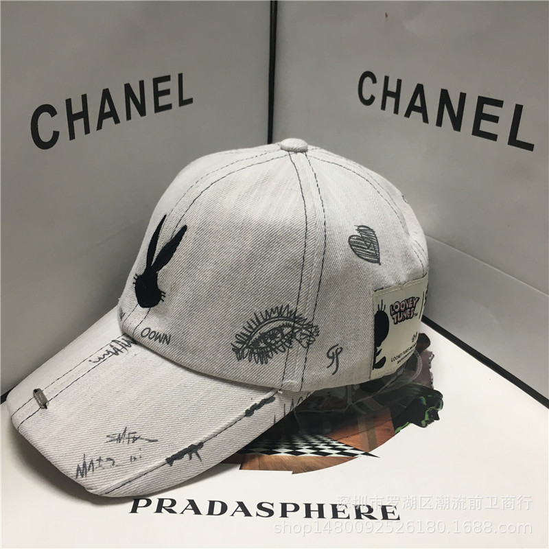 The 2022 Korean version of the spring, summer, autumn and winter all-season sunshade baseball cap with rabbit letters is suitable for both men and women pic 6