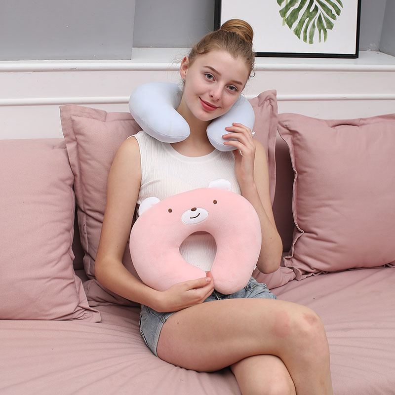 Cute cartoon U-shaped pillow foam particle U-shaped pillow nap travel product custom style pattern only available for selection factory direct sales pic 8