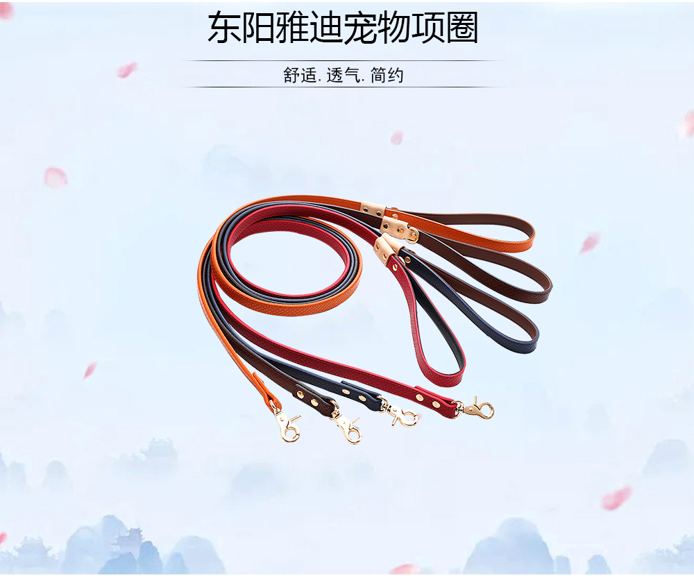 Wholesale in stock with stable supply of two-layer leather dog collars, three-color pet dog neck covers, tactical collars and pet supplies pic 6