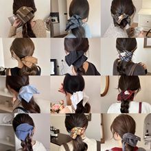 Large, cute plush pudding bear hairpin, half hair clip at the back of the female head, autumn and winter one-line duckbill clip, scratch-clip headwear pic 1