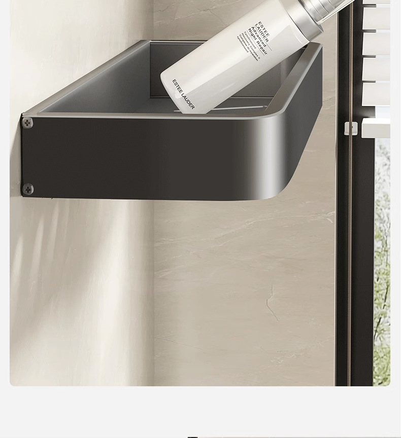 A multi-functional wall-mounted washbasin and toilet storage rack above the toilet rack pic 46