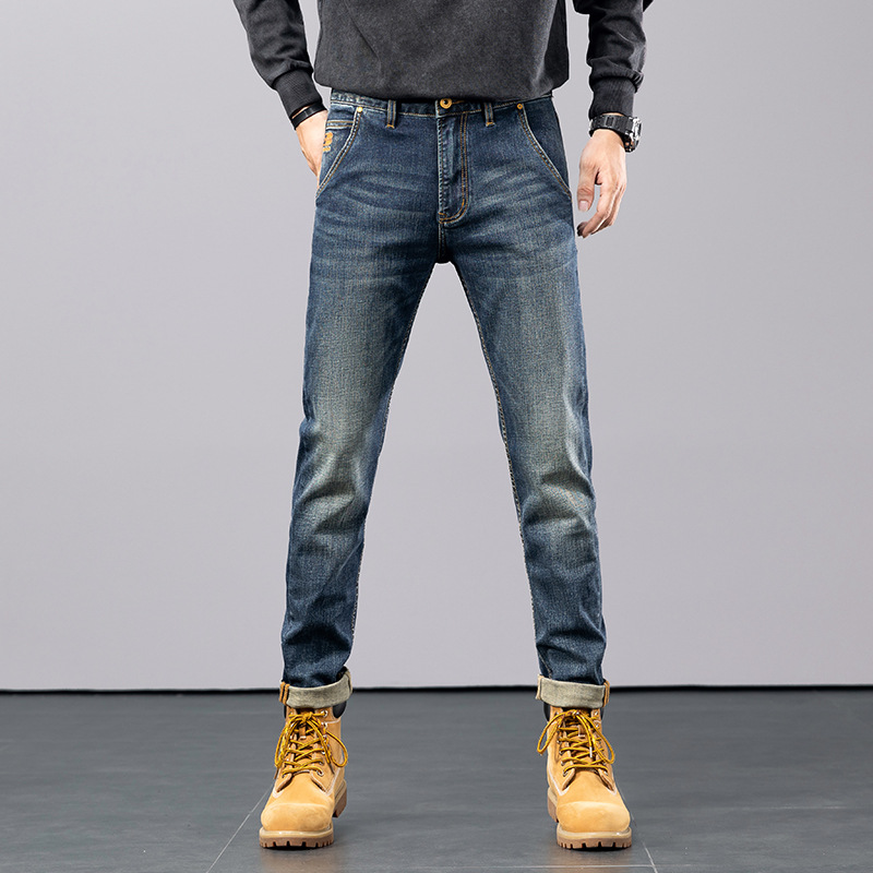 美式大牛直筒牛仔裤男秋季新款潮牌修身舒适柔软水洗休闲百搭长裤详情4