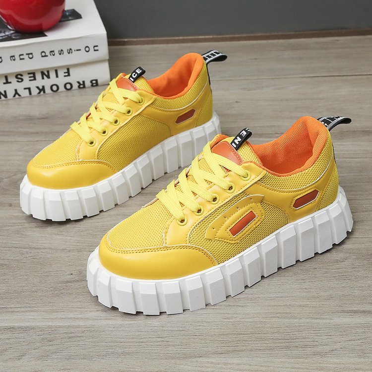 跨境外贸大码2021秋季新款街头时尚潮流圆头厚底女式休闲板鞋单鞋详情30