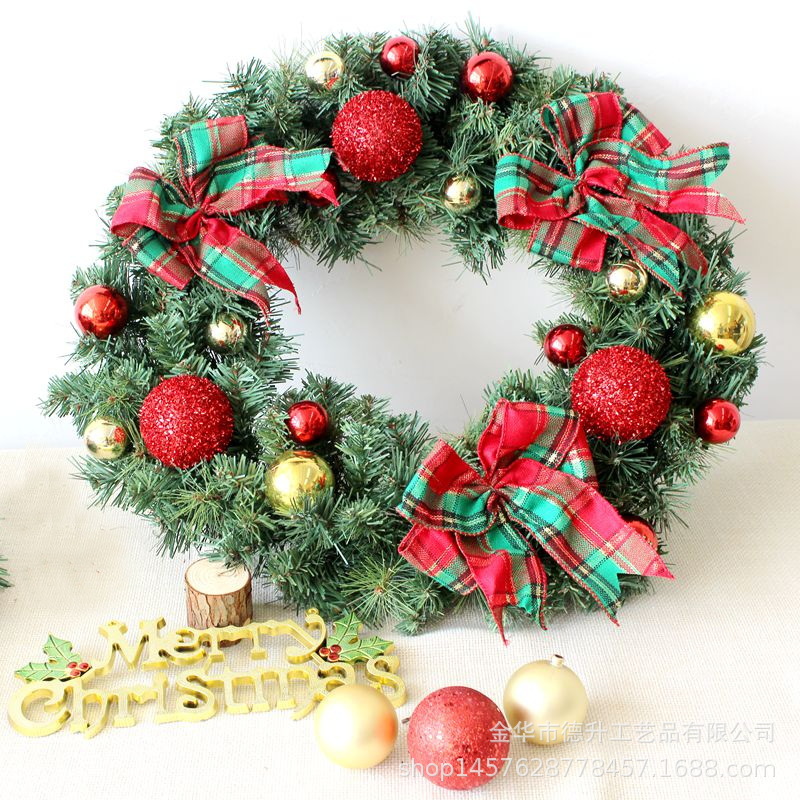 Desheng Cross-border E-commerce Factory supplies Christmas scene decorative hanging ornaments, garlands, PVC pine needles and decorative rattan strips pic 12