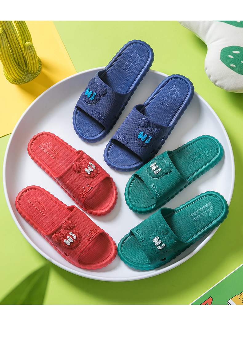 可爱小熊凉拖鞋男夏天浴室外穿情侣防滑托鞋酒店洗澡女居家用拖鞋详情21