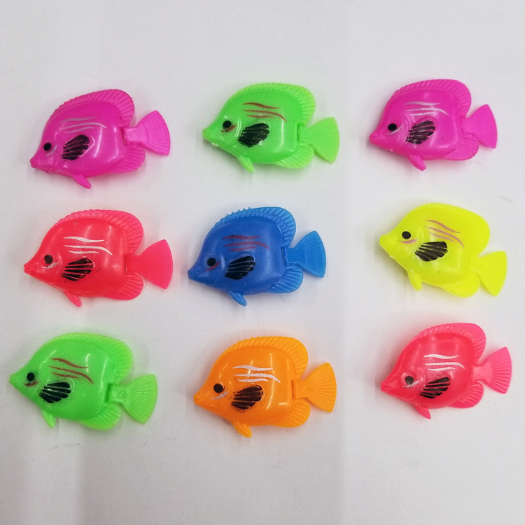 Wholesale of 10 floating plastic fish for fish tank decoration, including octopuses, plastic jellyfish and simulated small artificial fish pic 30