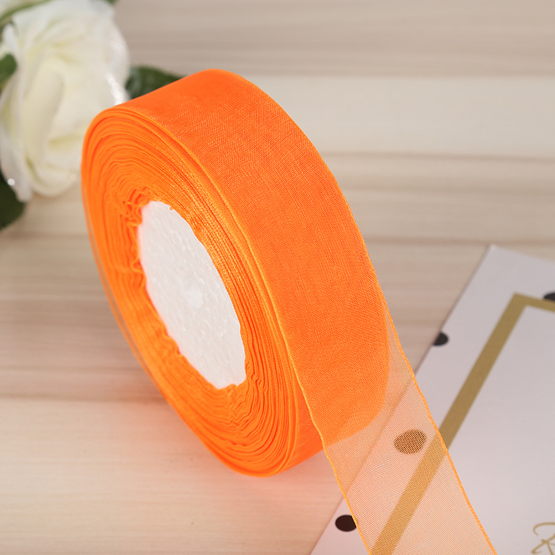2.5cm ribbon DIY gift packaging tape, edge tape, red ribbon, silk ribbon, satin ribbon, wedding colorful ribbon pic 27