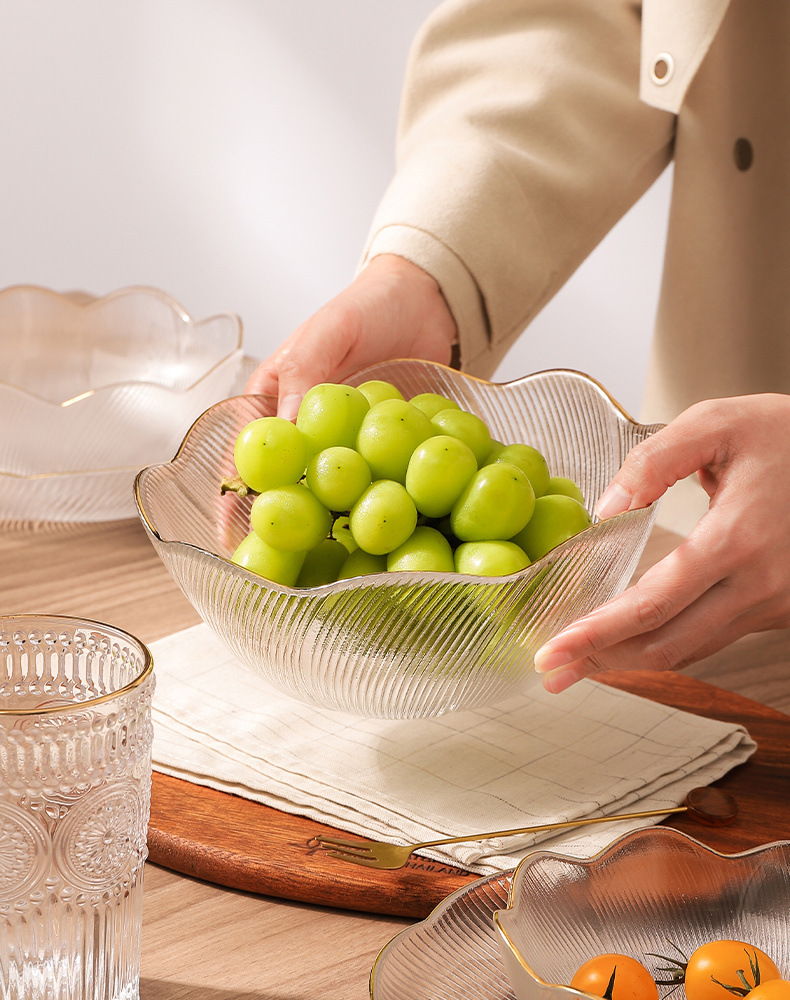 透明水果篮客厅猫厨网红玻璃水果盘家用简约现代高颜值甜品碗点心详情7