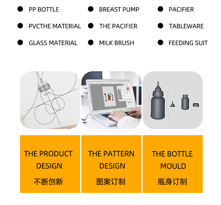 Wholesale of plastic pp baby bottles for newborns, babies and children, standard diameter gourd-shaped baby bottles, 280mL pic 7