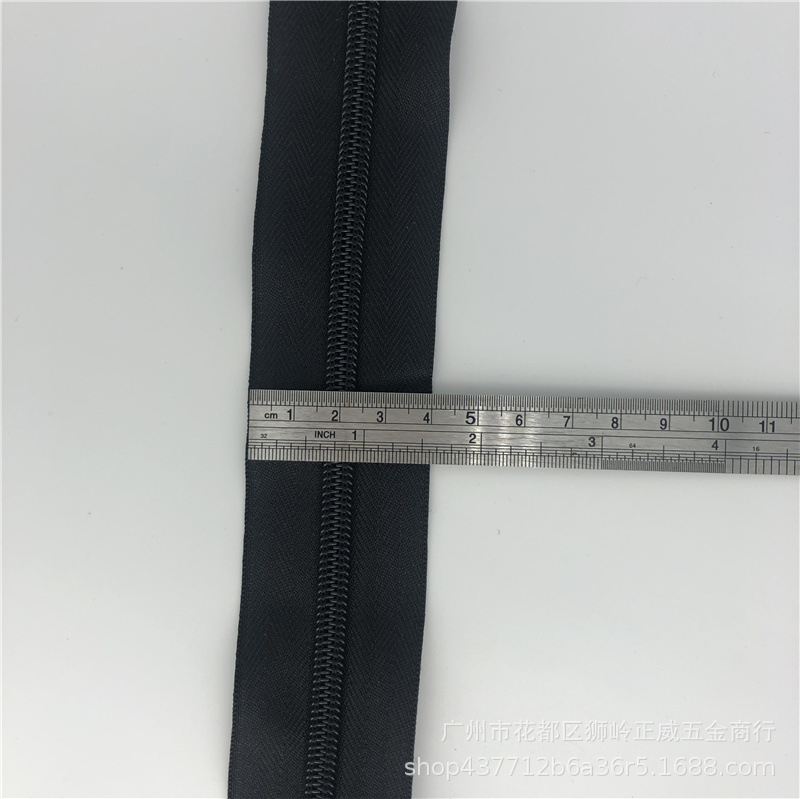 5 # nylon wide zipper, black 4cm, 5cm, 6cm, 7cm thick tent bag wide edge zipper pic 2